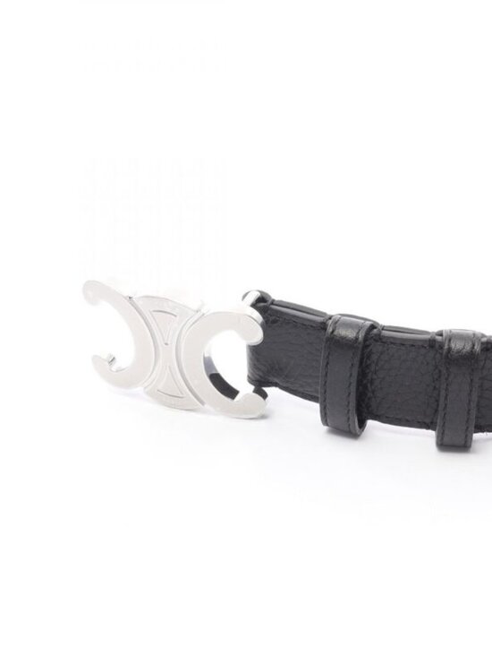 Celine Belt Triomphe Large Black Leather main image 4